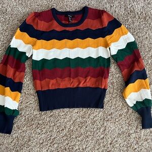 Forever 21 Multicolor Chevron Sweater